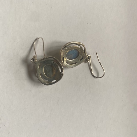 Labradorite and sterling silver earrings - Picture 3 of 4